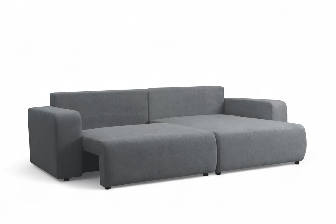 Colțar extensibil Avia L universal - gri stofă boucle Gerra 70 Naroznik Avia Maxi z funkcja de dormit uniwersalny prawo/stânga - gri boucle Gerra 70