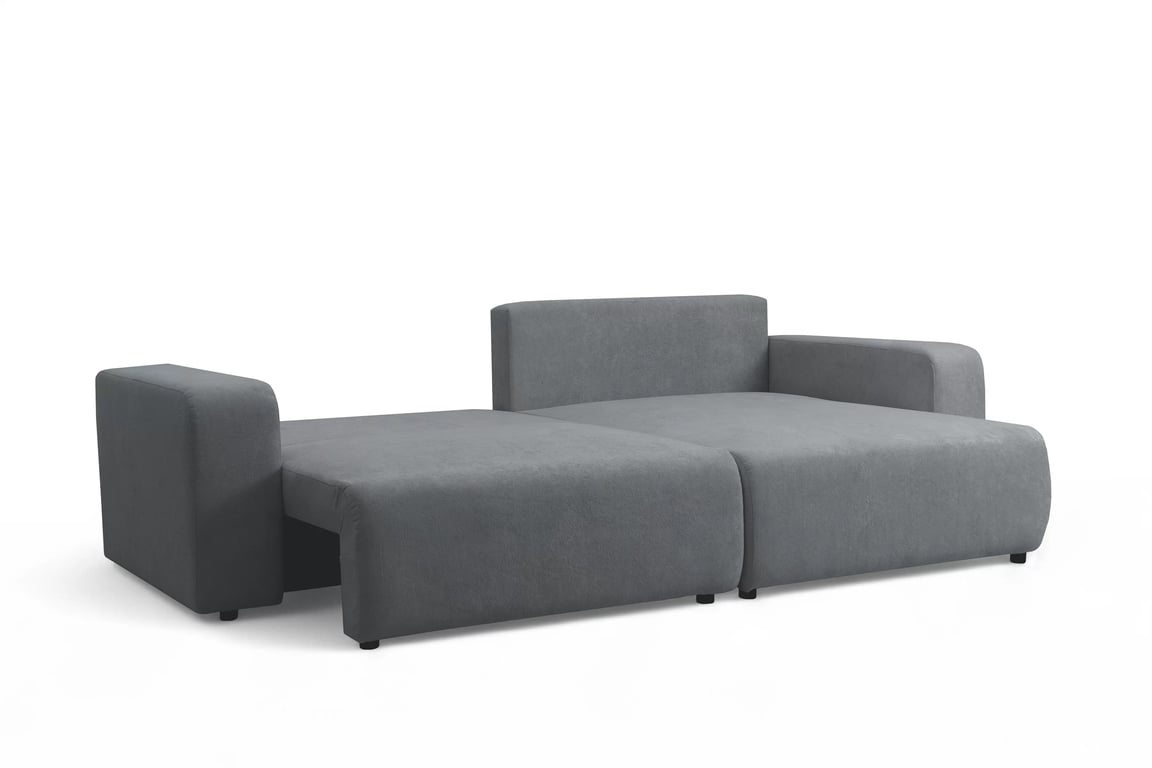 Colțar extensibil Avia L universal - gri stofă boucle Gerra 70 Naroznik Avia Maxi z funkcja de dormit uniwersalny prawo/stânga - gri boucle Gerra 70