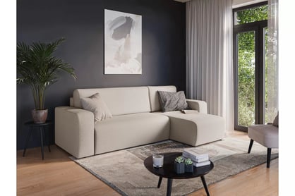  Avia Mini kinyitható sarokkanapé, univerzális állás - bézs Gerra 105 boucle Naroznik Avia Mini z funkcja spania uniwersalny prawo/bal oldali - bezowa boucle Gerra 105
