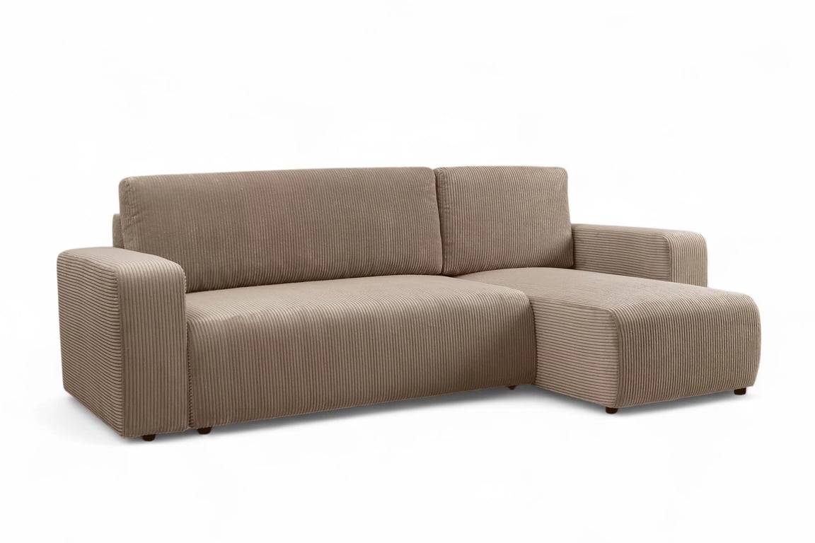 Colțar extensibil Avia Mini universal - maro catifea reiată Lincoln 17 Naroznik Avia Mini z funkcja de dormit uniwersalny prawo/stânga - maro catifea Lincoln 17