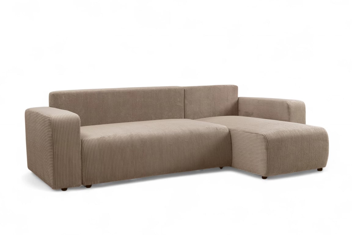 Colțar extensibil Avia Mini universal - maro catifea reiată Lincoln 17 Naroznik Avia Mini z funkcja de dormit uniwersalny prawo/stânga - maro catifea Lincoln 17