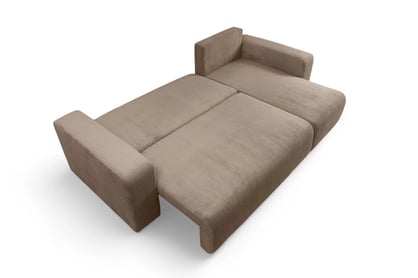Colțar extensibil Avia Mini universal - maro catifea reiată Lincoln 17 Naroznik Avia Mini z funkcja de dormit uniwersalny prawo/stânga - maro catifea Lincoln 17