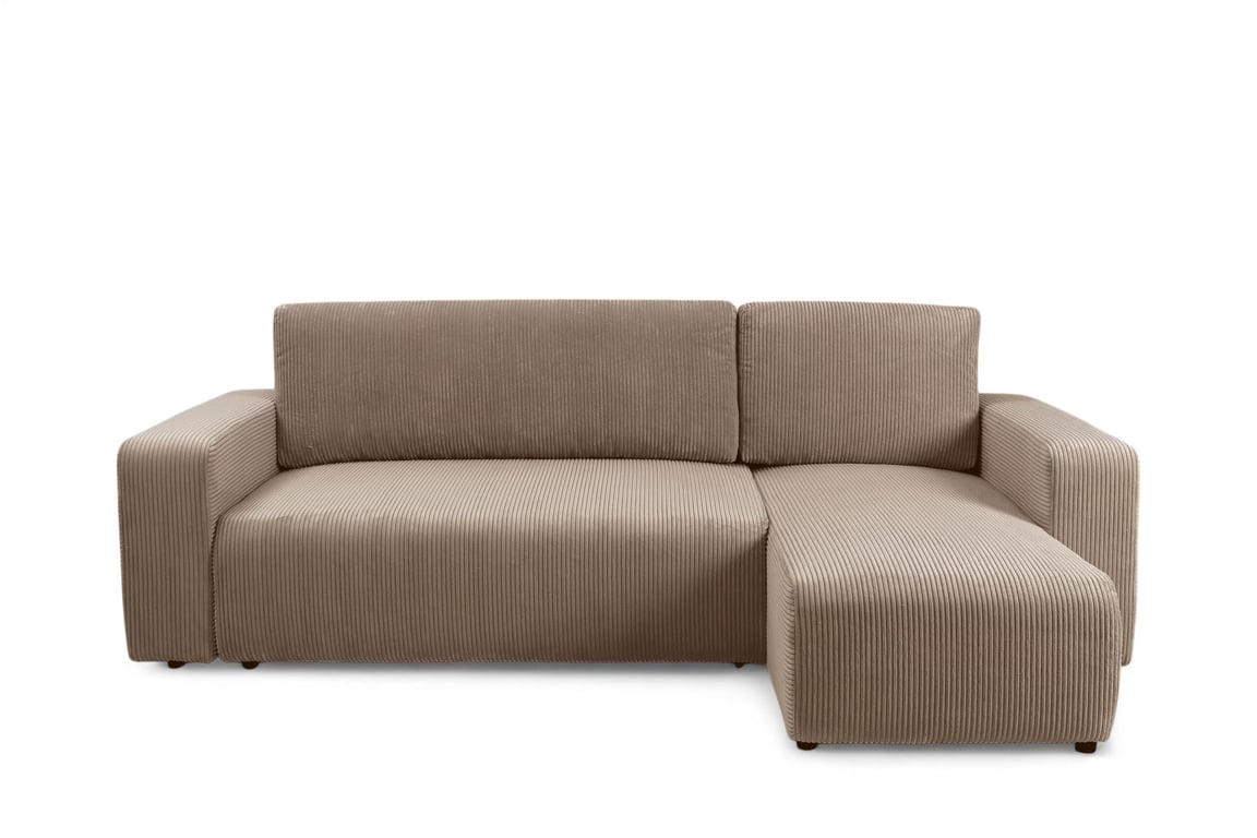 Colțar extensibil Avia Mini universal - maro catifea reiată Lincoln 17 Naroznik Avia Mini z funkcja de dormit uniwersalny prawo/stânga - maro catifea Lincoln 17