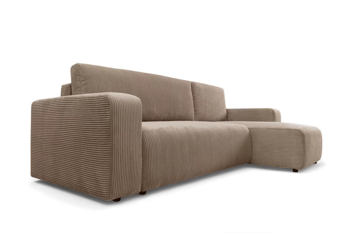 Colțar extensibil Avia Mini universal - maro catifea reiată Lincoln 17 Naroznik Avia Mini z funkcja de dormit uniwersalny prawo/stânga - maro catifea Lincoln 17