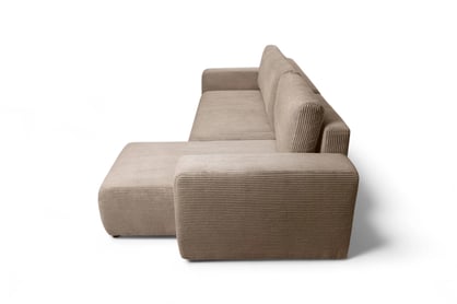 Colțar extensibil Avia Mini universal - maro catifea reiată Lincoln 17 Naroznik Avia Mini z funkcja de dormit uniwersalny prawo/stânga - maro catifea Lincoln 17