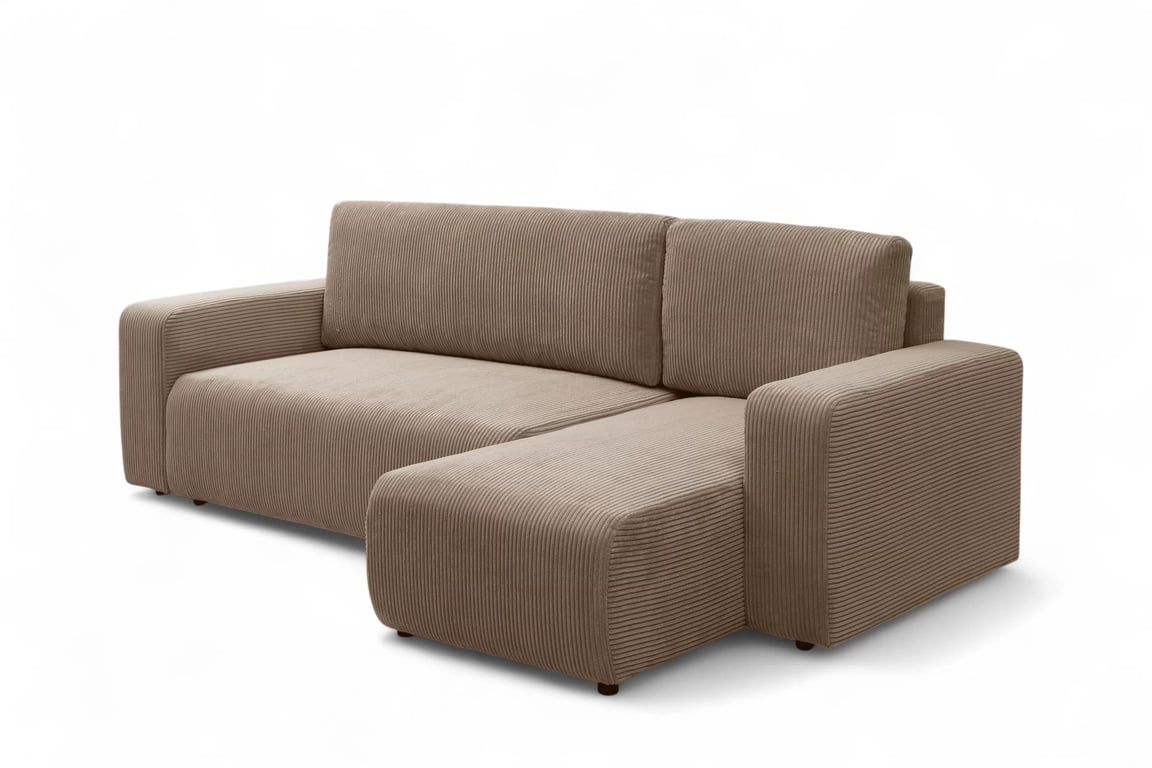 Colțar extensibil Avia Mini universal - maro catifea reiată Lincoln 17 Naroznik Avia Mini z funkcja de dormit uniwersalny prawo/stânga - maro catifea Lincoln 17