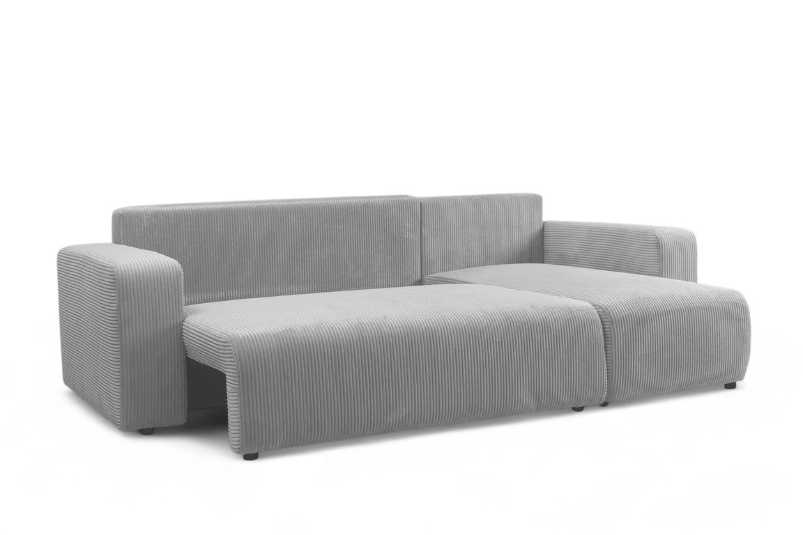 Colțar extensibil Avia Mini universal - gri catifea reiată Lincoln 86 Naroznik Avia Mini z funkcja de dormit uniwersalny prawo/stânga - gri catifea Lincoln 86