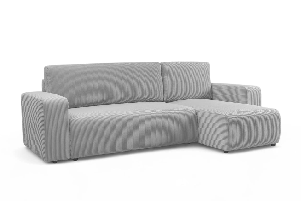 Colțar extensibil Avia Mini universal - gri catifea reiată Lincoln 86 Naroznik Avia Mini z funkcja de dormit uniwersalny prawo/stânga - gri catifea Lincoln 86