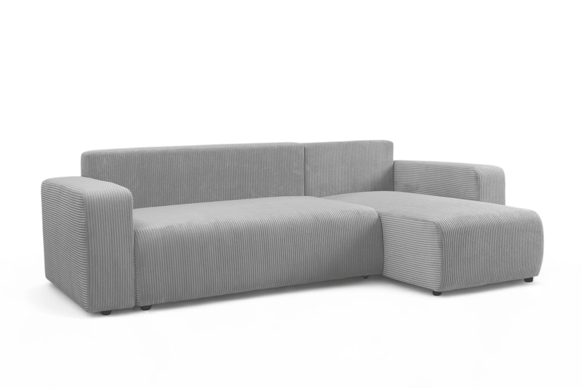 Colțar extensibil Avia Mini universal - gri catifea reiată Lincoln 86 Naroznik Avia Mini z funkcja de dormit uniwersalny prawo/stânga - gri catifea Lincoln 86