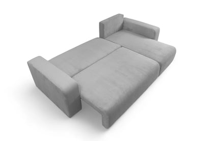 Colțar extensibil Avia Mini universal - gri catifea reiată Lincoln 86 Naroznik Avia Mini z funkcja de dormit uniwersalny prawo/stânga - gri catifea Lincoln 86