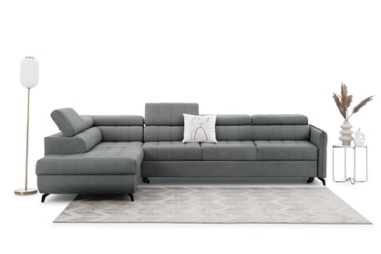 Colțar cu funcție de dormit Elarias Maxi stânga - gri șenil Perfect Harmony 85 Naroznik Elarias Maxi z funkcja de dormit stânga - gri șenil Perfect Harmony 85