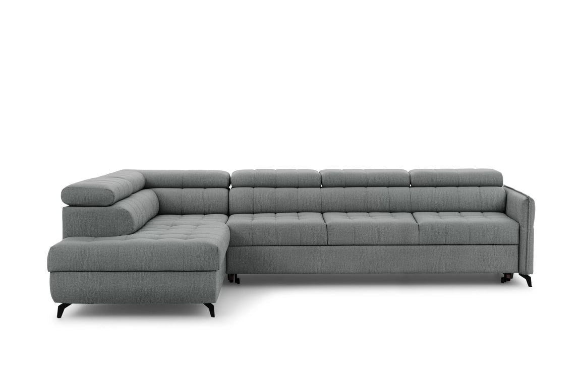 Colțar cu funcție de dormit Elarias Maxi stânga - gri șenil Perfect Harmony 85 Naroznik Elarias Maxi z funkcja de dormit stânga - gri șenil Perfect Harmony 85