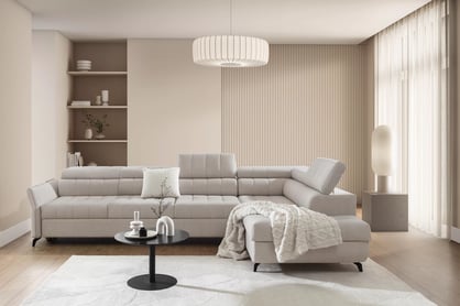 Colțar cu funcție de dormit Elarias Maxi dreapta - bej șenil Perfect Harmony 07 Naroznik Elarias Maxi z funkcja de dormit pe partea dreaptă - bej șenil Perfect Harmony 07