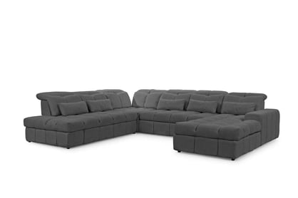 Colțar extensibil electric Magnelio U II stânga – bouclé gri Catch Me 25