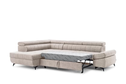 Valoris L bal oldali kinyitható sarokkanapé - bézs szövet Perfect Harmony 07 Naroznik bal oldali Valoris L z funkcja spania - bézs chenille Perfect Harmony 07