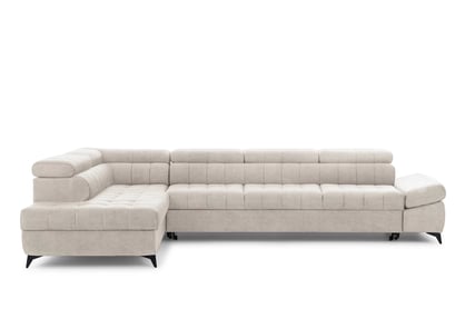 Colțar cu funcție de dormit Valoris Maxi stânga - bej șenil Perfect Harmony 07 Naroznik stânga Valoris Maxi z funkcja de dormit - bej șenil Perfect Harmony 07