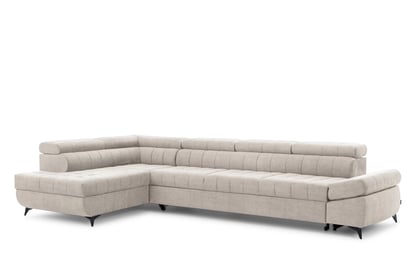Colțar cu funcție de dormit Valoris Maxi stânga - bej șenil Perfect Harmony 07 Naroznik stânga Valoris Maxi z funkcja de dormit - bej șenil Perfect Harmony 07
