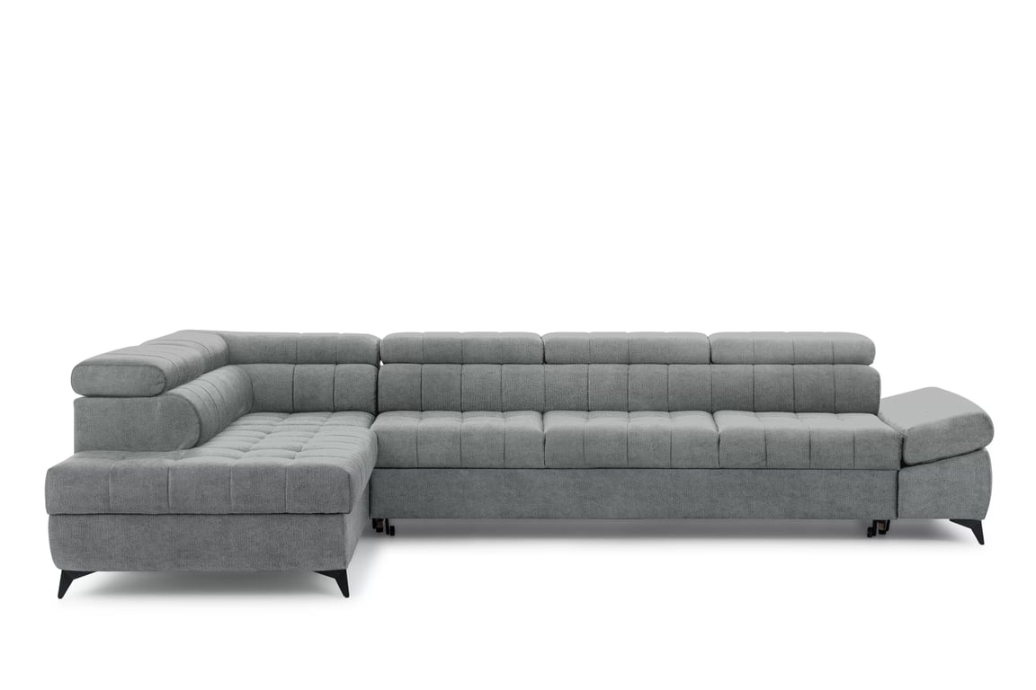 Colțar cu funcție de dormit Valoris Maxi stânga - gri șenil Perfect Harmony 85 Naroznik stânga Valoris Maxi z funkcja de dormit - gri șenil Perfect Harmony 85