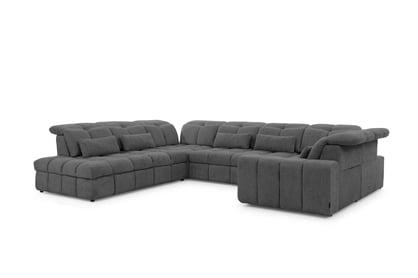 Colțar extensibil electric Magnelio U stânga – bouclé gri Catch Me 25