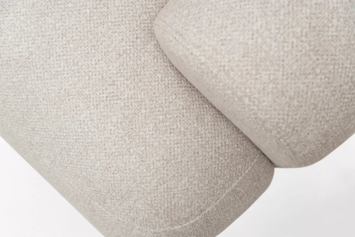 Colțar extensibil cu funcție de dormit Lotulis Mini stânga - crem material hidrofob Blur 01 Naroznik Lotulis Mini z funkcja de dormit stânga - kremowa Produse tricotate hydrofobowa Blur 01 