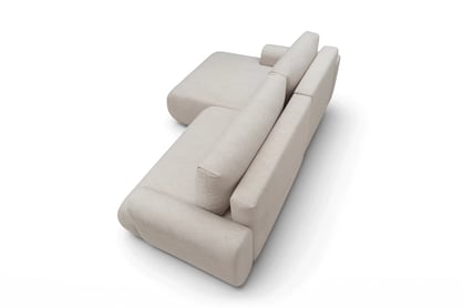Colțar extensibil cu funcție de dormit Lotulis Mini stânga - crem material hidrofob Blur 01 Naroznik Lotulis Mini z funkcja de dormit stânga - kremowa Produse tricotate hydrofobowa Blur 01 