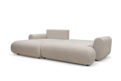 Colțar extensibil cu funcție de dormit Lotulis Mini stânga - crem material hidrofob Blur 01 Naroznik Lotulis Mini z funkcja de dormit stânga - kremowa Produse tricotate hydrofobowa Blur 01 