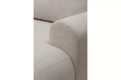 Rozkladacia rohová sedacia súprava Lotulis Mini pravá - krémová pletenina Blur 01 Rohová sedacia súprava Lotulis Mini s funkciou spánku pravá strana - kremowa dzianina hydrofobowa Blur 01