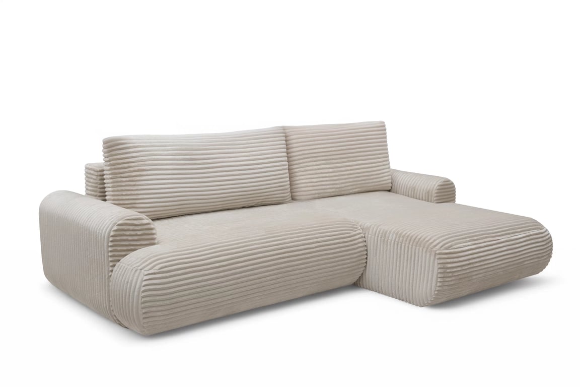 Colțar extensibil cu funcție de dormit Lotulis Mini dreapta - crem plus Tilia 03 Naroznik Lotulis Mini z funkcja de dormit pe partea dreaptă - cremă plusz Tilia 03