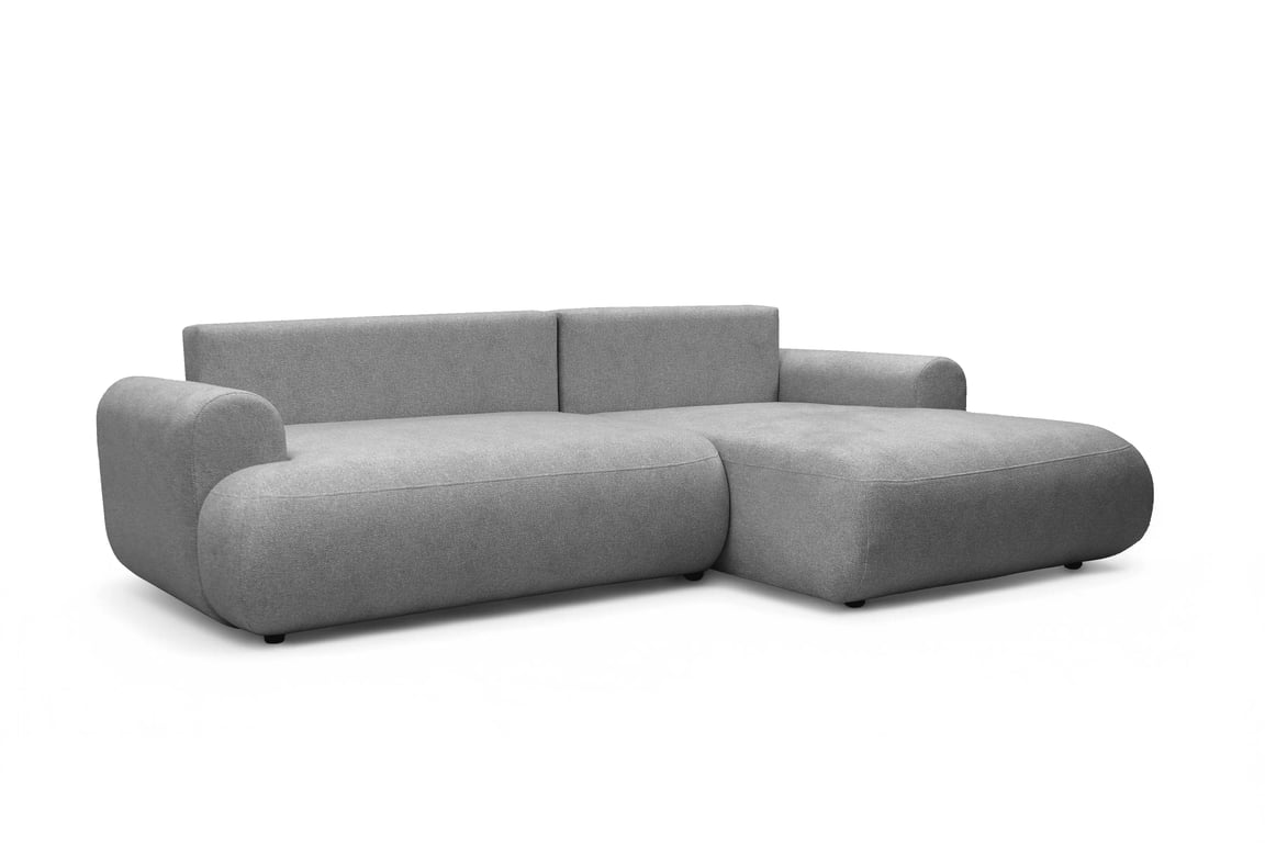 Colțar extensibil cu funcție de dormit Lotulis Mini dreapta - gri material hidrofob Blur 18 Naroznik Lotulis Mini z funkcja de dormit pe partea dreaptă - gri Produse tricotate hydrofobowa Blur 18