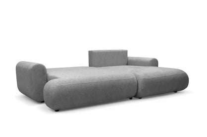 Colțar extensibil cu funcție de dormit Lotulis Mini dreapta - gri material hidrofob Blur 18 Naroznik Lotulis Mini z funkcja de dormit pe partea dreaptă - gri Produse tricotate hydrofobowa Blur 18