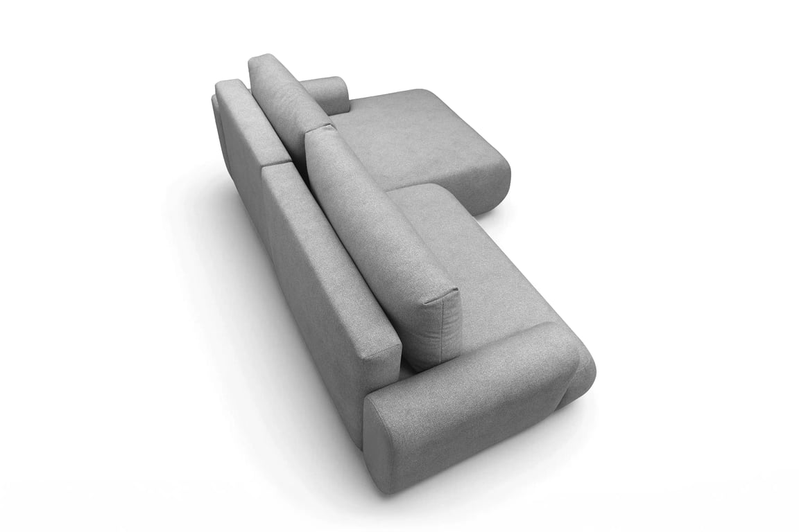 Colțar extensibil cu funcție de dormit Lotulis Mini dreapta - gri material hidrofob Blur 18 Naroznik Lotulis Mini z funkcja de dormit pe partea dreaptă - gri Produse tricotate hydrofobowa Blur 18