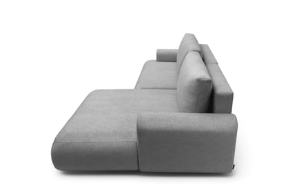 Colțar extensibil cu funcție de dormit Lotulis Mini dreapta - gri material hidrofob Blur 18 Naroznik Lotulis Mini z funkcja de dormit pe partea dreaptă - gri Produse tricotate hydrofobowa Blur 18