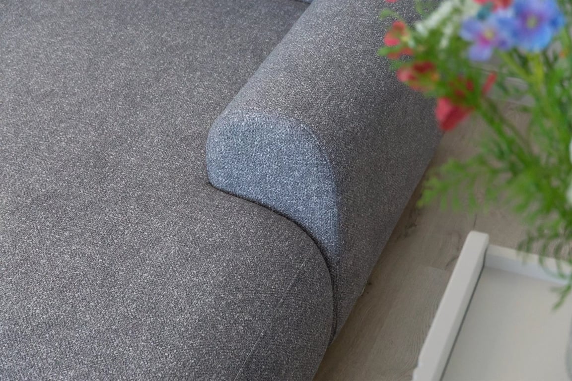 Colțar extensibil cu funcție de dormit Lotulis Mini dreapta - gri material hidrofob Blur 18 Naroznik Lotulis Mini z funkcja de dormit pe partea dreaptă - gri Produse tricotate hydrofobowa Blur 18
