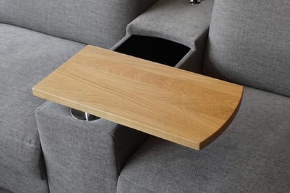 Modulárna rohová sedacia súprava s rozkladacou funkciou - elektrické Mia REC/BK -3F -TE -1,5RF -Mod -Prime -1,5RF Rohová sedacia súprava modulowy s rozkladacou funkciou- elektrické Mia REC/BK-3F-TE-1,5RF-Mod-Prime-1,5RF - látka KNC71081 Pura - modul Prime s policou otwarta