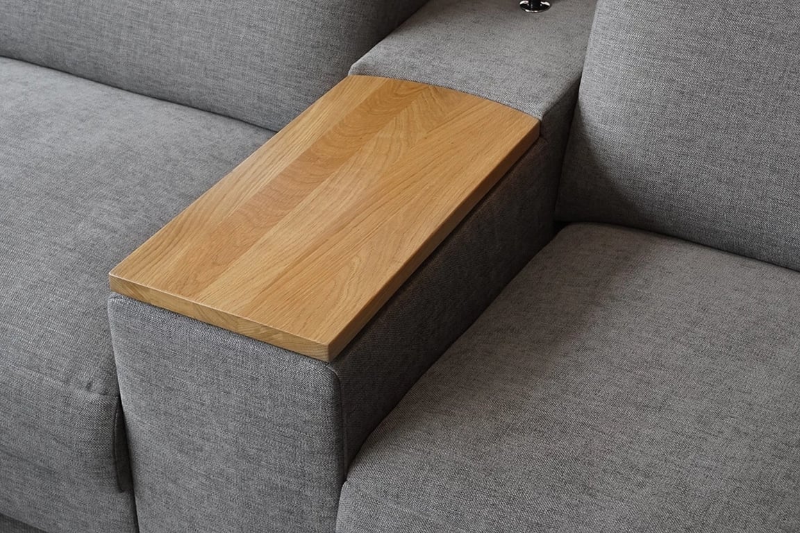 Modulárna rohová sedacia súprava s rozkladacou funkciou - elektrické Mia REC/BK -3F -TE -1,5RF -Mod -Prime -1,5RF Rohová sedacia súprava modulowy s rozkladacou funkciou- elektrické Mia REC/BK-3F-TE-1,5RF-Mod-Prime-1,5RF - látka KNC71081 Pura - modul Prime s policou  