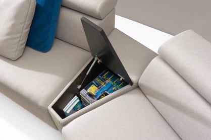 Modulárna rohová sedacia súprava s poličkou a úložným priestorom Zoom BF -2,5F -E -2,5SK -TT -EL1 -B Rohová sedacia súprava Zoom