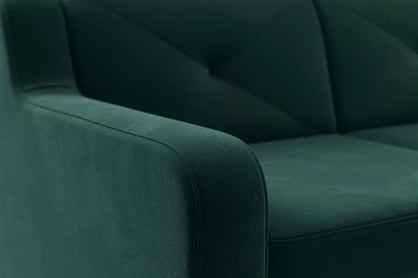 Colţar Laksaro dreapta extensibil - verde catifea Trinity 28 Canapea pe partea dreaptă extensibila Laksaro - verde catifea Trinity 28