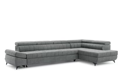 Colțar cu funcție de dormit Valoris Maxi dreapta - gri șenil Perfect Harmony 85