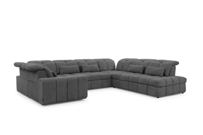 Colțar extensibil electric Magnelio U dreapta – bouclé gri Catch Me 25