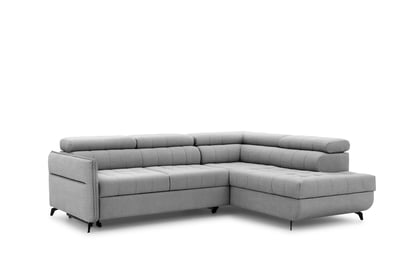 Elarias L kinyitható sarokkanapé, jobb oldali - szürke szövet Perfect Harmony 80