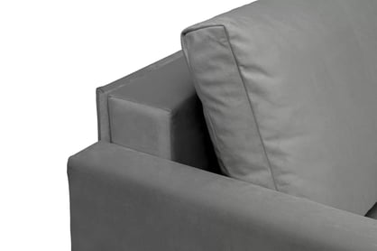 Nylion összecsukható sarokkanapé, tárolókkal - szürke Velúr Velluto 16 / fekete lábak Sarokkanapé rozkladany tárolokkal Nylion - szürke Velúr Velluto 16, Lábak fekete