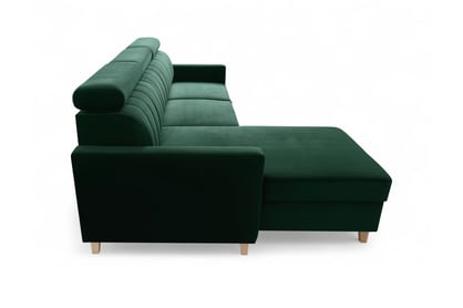 Colțar cu funcție de dormit Vario universal - verde catifea Bluvel 78 Naroznik Vario z funkcja de dormit uniwersalny prawo/stânga - verde catifea Bluvel 78