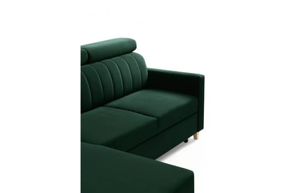 Colțar cu funcție de dormit Vario universal - verde catifea Bluvel 78 Naroznik Vario z funkcja de dormit uniwersalny prawo/stânga - verde catifea Bluvel 78