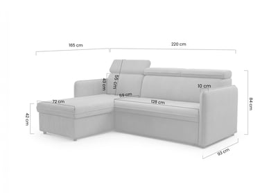 Colţar Barcelia Mini extensibil, universal, stânga/dreapta - Material hidrofug verde Enjoy New 41 Colțar cu funcție de dormit Barcelia Mini - zielona țesătură de acoperire hydrofobowa Enjoy New 41
