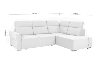 Rozkladacia rohová sedacia súprava Cawo II ľavá - tmavý gafit / zamat / Castel 93 Rohová sedacia súprava s funkciou spania Cawo II Ľavá strana - tmavý gafit / zamat / Castel 93