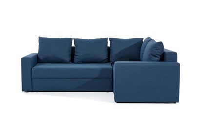 Rozkladacia rohová sedacia súprava Turias L Námornícka modrá rohová rozkladacia sedačka 