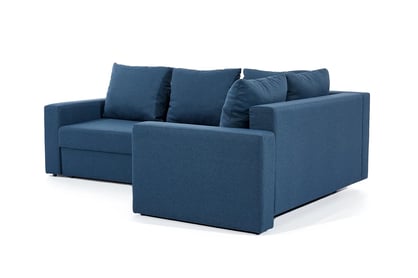 Rozkladacia rohová sedacia súprava Turias L Námornícka modrá rohová rozkladacia sedačka 