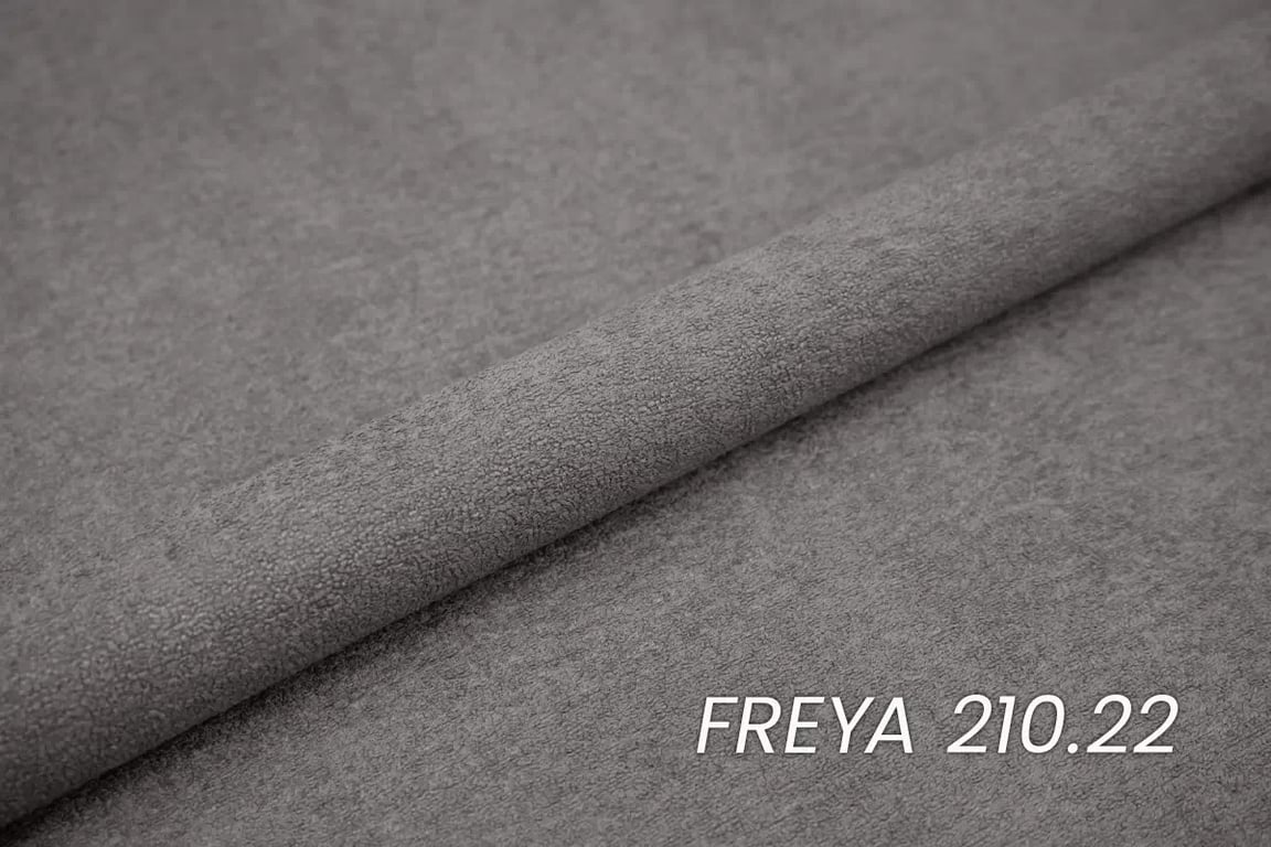 Rohová sedacia súprava Lotulis Mini ľavá s funkciou spania - sivá látka Freya 210-22 - Limitovaná ponuka Rohová sedacia súprava s funkciou spánku Lotulis Mini Ľavá strana - šedá dzianina Freya 210-22 - Koncovka Série