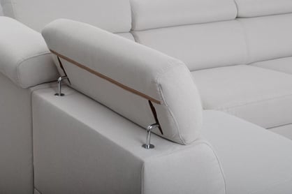 Modulárna rohová sedacia súprava s poličkou a úložným priestorom Zoom BF -2,5F -E -2,5SK -TT -EL1 -B Rohová sedacia súprava s funkciou spania Zoom z polka a úložným priestorom Ľavá strana