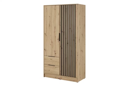 Dulap Neria 105 cm - stejar artisan / negru